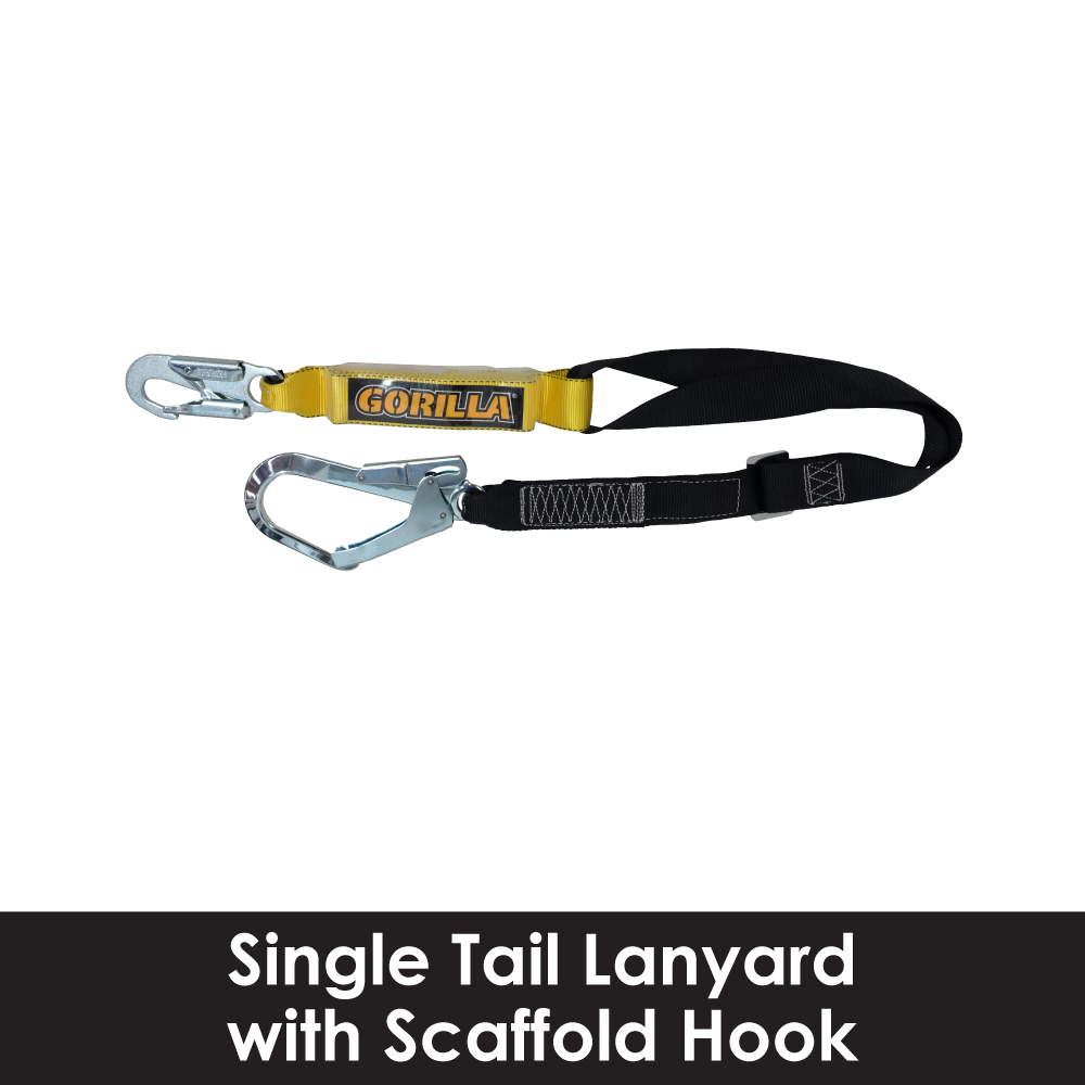 Single Tail Lanyard with Scaffold Hook