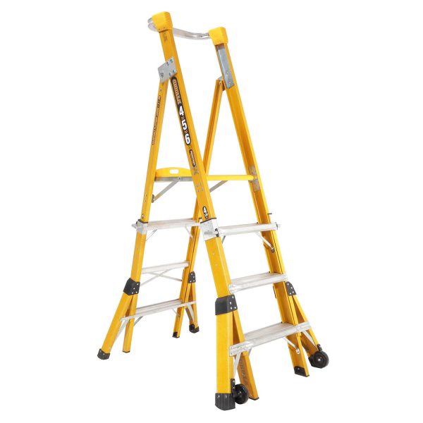 Height Adjustable Fibreglass Platform Ladders