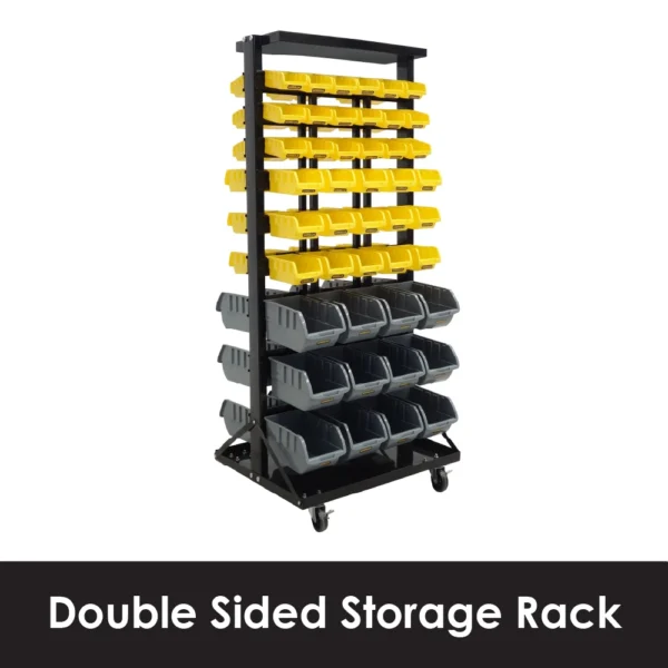 Double Sided Storage Bin Rack