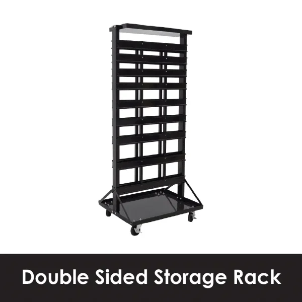 Double Sided Storage Bin Rack