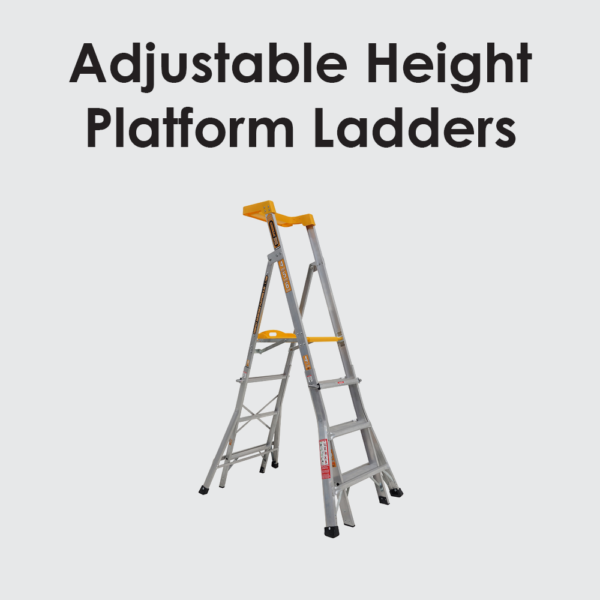 Adjustable Height Platform Ladders